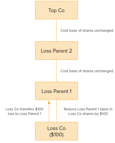 Example 83: Loss offset to parent (chart)